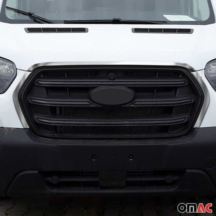 Kühlergrill Leisten Grillleisten für Ford Transit 2020-2026 Edelstahl Chrom 3x