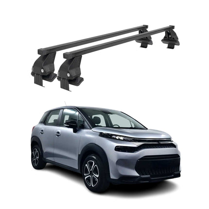 Menabo Dachträger Grundträger für Citroen C3 Aircross 2017-2024 Stahl Schwarz 2x