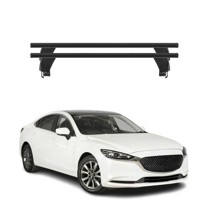 Menabo Dachträger Grundtäger für Mazda 6 Limo 2012-2025 50kg Alu Schwarz 2 tlg