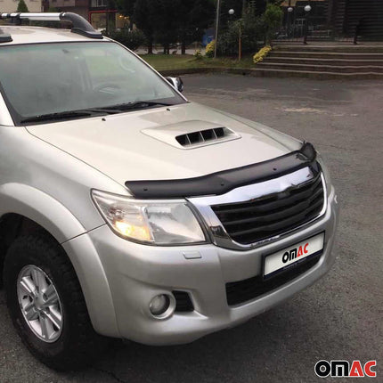 Motorhaube Deflektor Steinschlagschutz für Toyota Hilux VII 2011-2015 FL Schwarz