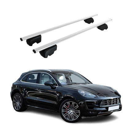Dachträger Grundtäger für Porsche Macan 2014-2024 75kg Metall Silber 2 tlg