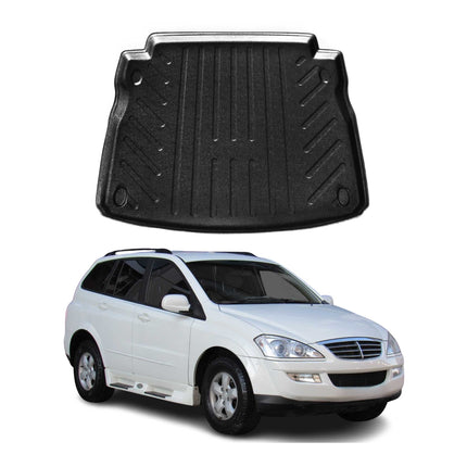 Kofferraummatte Kofferraumwanne für Ssangyong Kyron 2005-2014 Gummi TPE Schwarz