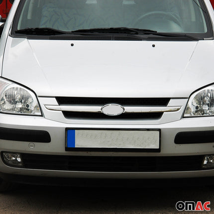 Kühlergrill Leisten Grillleisten für Hyundai Getz 2002-2011 Edelstahl Chrom 2x