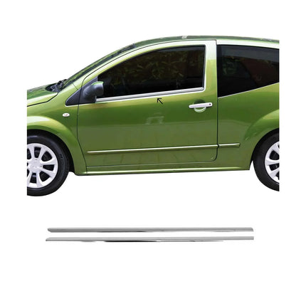 Fensterleisten Zierleisten für Citroen C2 2003-2009 Edelstahl Chrom 2tlg