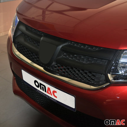 Kühlergrill Leisten Grillleisten für Dacia Sandero 2012-17 Unten Edelstahl Chrom