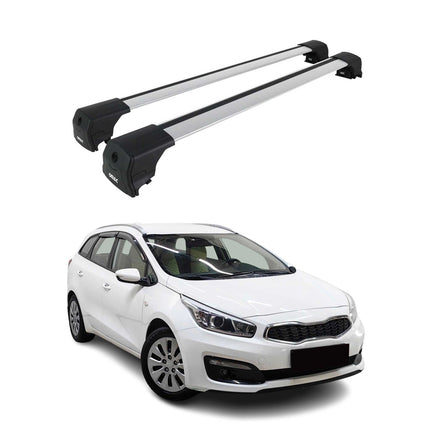 Dachträger Gepäckträger für Kia Ceed Estate SW 2012-2018 ABE Aluminium Grau
