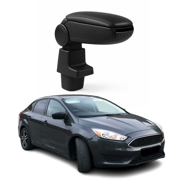 Mittelarmlehne Armlehne Mittelkonsole für Ford Focus 2011-2014 PU-Leder Schwarz