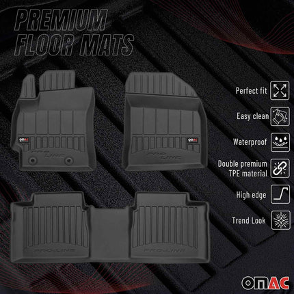 OMAC Gummi Fußmatten für Toyota Corolla Kombi Limo 2013-2019 Premium TPE 3x