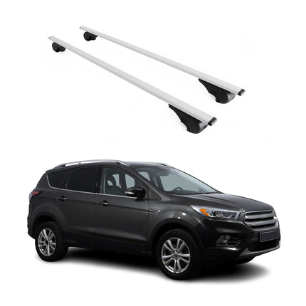 Dachträger Grundtäger für Ford Kuga II Titanium 2012-2019 75kg Metall Silber 2x