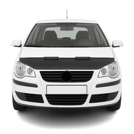 Haubenbra Steinschlagschutz Bonnet Bra für VW Polo 2005-2009 Schwarz Halb