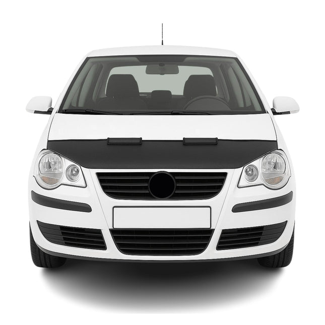 Haubenbra Steinschlagschutz Bonnet Bra für VW Polo 2005-2009 Schwarz Halb