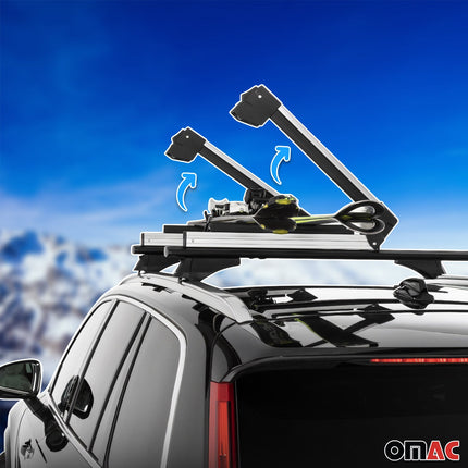 Menabo Skiträger Snowboard Träger Universal Abschließbar Schwarz 2x