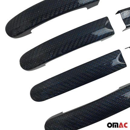 Türgriff Blende Carbon für VW T5 T6 2003-2024 4Tür Kohlefaser Blau 8tlg