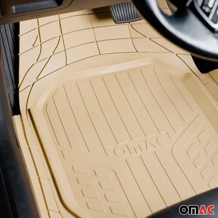 Fußmatten Automatten für BMW 3er 3D Passform Hoher Rand Gummimatten Beige