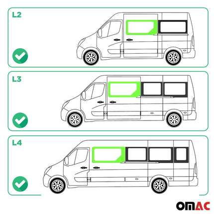 Seitenfenster Auto für Renault Master 2010-2024 Recht Schiebetür L2 L3 L4 H2