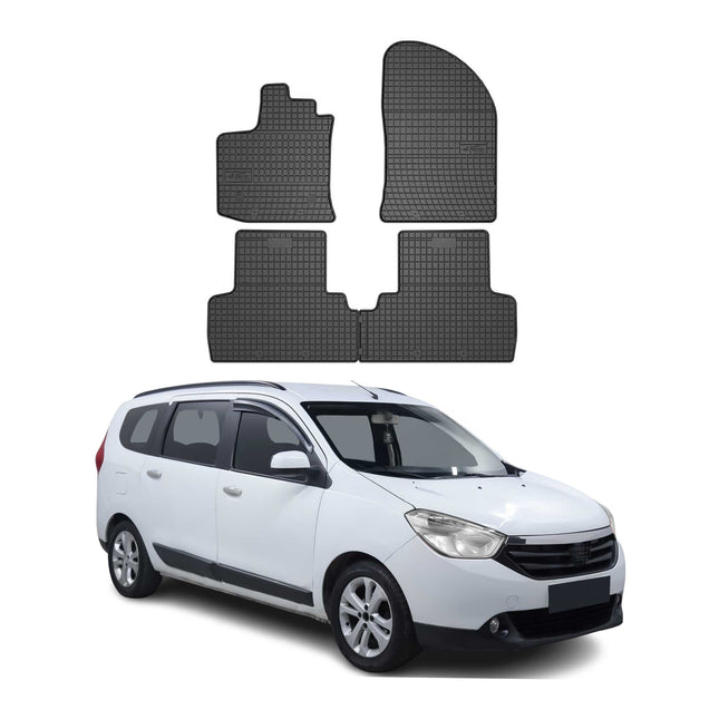 OMAC Gummi Fußmatten für Dacia Lodgy 2012-2024 Automatten Gummi Schwarz 4tlg