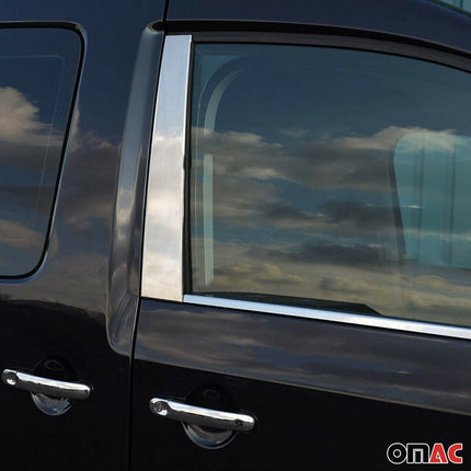 B-Säule Türsäulen Verkleidung für VW Caddy 2003-2015 Edelstahl Chrom 2tlg