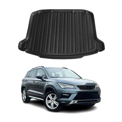 Kofferraumwanne Laderaumwanne für Seat Ateca 2016-2026 Gummi TPE Schwarz