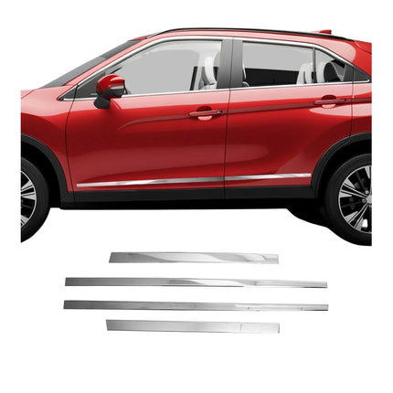 Seitentürleiste Türschutzleiste für Mitsubishi Eclipse Cross 2018-2026 Chrom 4x