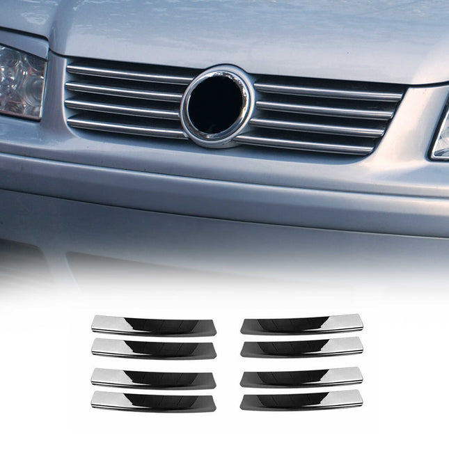 Kühlergrill Leisten Grillleisten für VW Bora 1998-2005 Edelstahl Chrom 8tlg