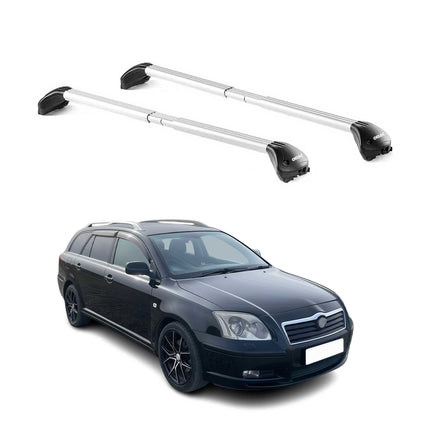 Dachträger für Toyota Avensis mk1 Verso 2001-2003 FL 5 tür 100kg Alu ABE Silber