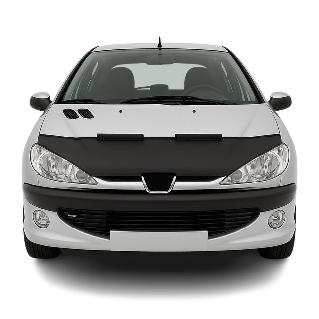 Haubenbra Steinschlagschutz Bonnet Bra für Peugeot 206 1998-2009 Schwarz Halb