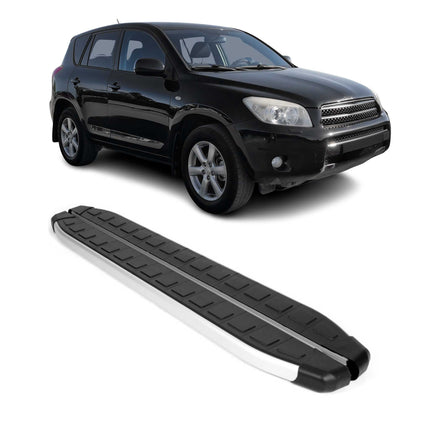 Seitenschweller Seitenbretter Trittbretter für Toyota RAV4 2005-2011 Alu Schwarz