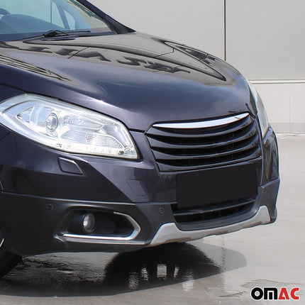 Kühlergrill Leisten Grillleisten für Suzuki SX4 S-Cross 2013-21 Edelstahl Chrom
