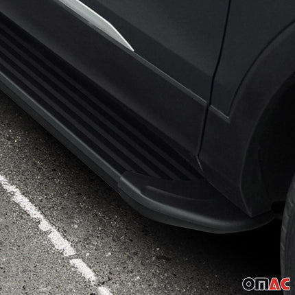 Seitenschweller Trittbretter Schweller für Ford Kuga I 2008-12 Aluminium Schwarz