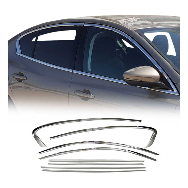 Fensterleisten Zierleisten für Ford Focus Stufenheck 2019-2025 Edelstahl 8tlg