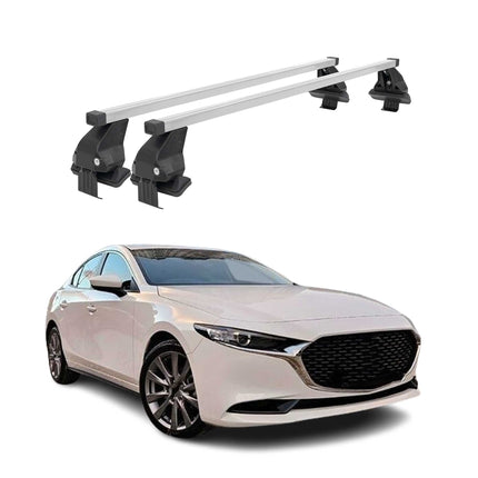 Menabo Dachträger Grundtäger für Mazda 3 BP 2019-2026 50kg Stahl Silber 2 tlg