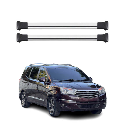 Dachträger Grundtäger für Ssangyong Rodius 2013-2019 75kg Aluminium Silber 2tlg