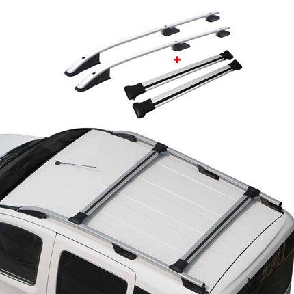 Dachreling + Dachträger für Fiat Fiorino Qubo Nemo Peugeot Bipper 2008-2022 Grau