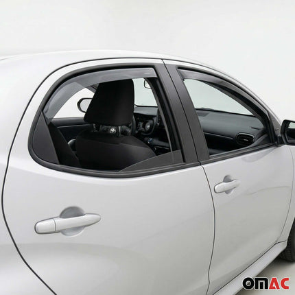 Windabweiser Regenabweiser für Toyota Yaris 2020-2026 Dunkel Acryl 4tlg