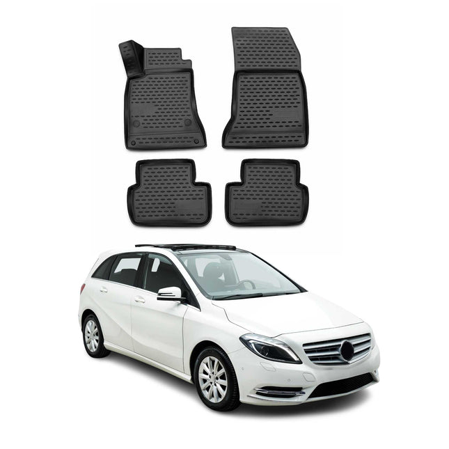 OMAC Gummimatten Fußmatten für Mercedes B Klasse W242 W246 2011-2018 TPE 4x