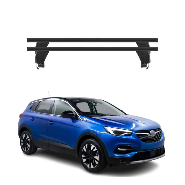Menabo Dachträger für Opel Grandland / Grandland X 2017-2024 50kg Alu Schwarz 2x
