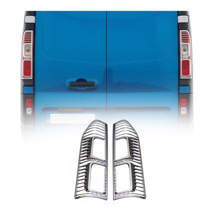 Rücklicht Leisten Heckleuchte für Opel Vivaro B 2014-2019 Chrom ABS Silber 2tlg