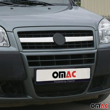 Kühlergrill Leisten Grillleisten für Fiat Doblo 2006-2010 Edelstahl Chrom 2tlg
