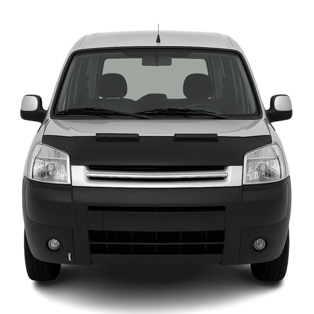 Haubenbra Steinschlagschutz für Peugeot Partner Citroen Berlingo Schwarz Halb