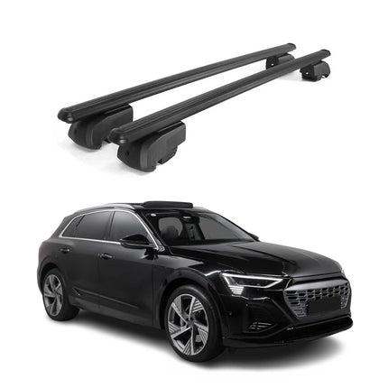 Dachträger Grundtäger für Audi e-Tron 2018-2025 75kg Alu Schwarz 2 tlg