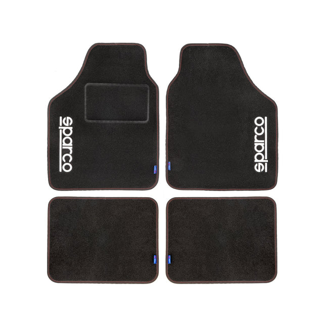 SPARCO Fußmatten Automatten Universal Rot Linie Autoteppich Alwettermatten 4x