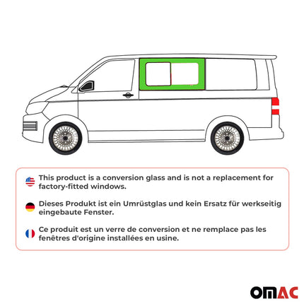 Auto Seitenfenster Schiebefenster für VW T5 2003-2015 Links Schwarz L1 L2