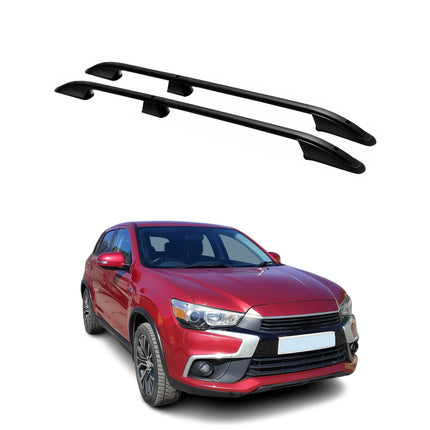 Dachreling Dachgepäckträger für Mitsubishi ASX 2010-2023 Aluminium Schwarz 2tlg
