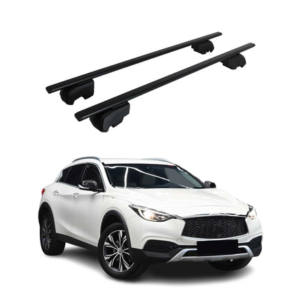 Dachträger Grundtäger für Infiniti QX30 2017-2019 75kg Metall Schwarz 2 tlg
