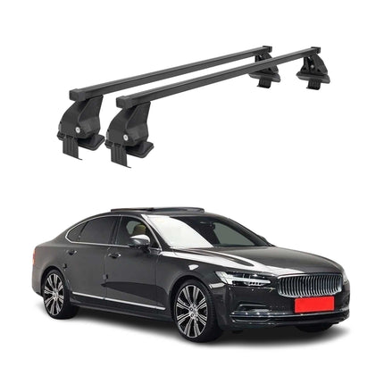 Menabo Dachträger Grundtäger für Volvo S90 2017-2025 50kg Stahl Schwarz 2 tlg