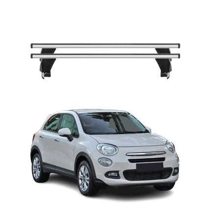 Menabo Dachträger Grundtäger für Fiat 500X 2015-2026 50kg Aluminium Silber 2 tlg