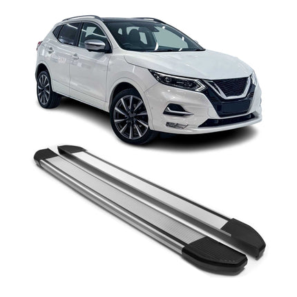 Alu Seitenschweller Trittbretter für Nissan X-Trail III T32 2013-2021 Silber 2x