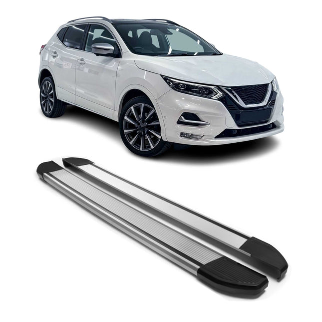 Alu Seitenschweller Trittbretter für Nissan X-Trail III T32 2013-2021 Silber 2x