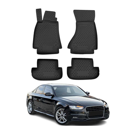 OMAC Gummimatten Fußmatten für Audi A4 B8 Limo Avant Allroad 2009-16 Automatten