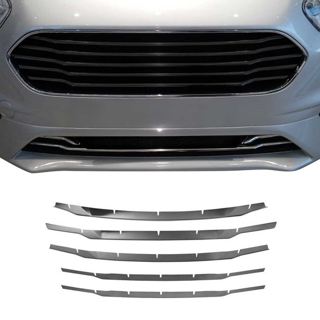 Kühlergrill Grillleisten für Ford Tourneo Courier 2018-2024 Chrom Dunkel 5x
